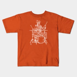 SEEMBO Pirate Playing Drums Drummer Drumming Musician Band Kids T-Shirt